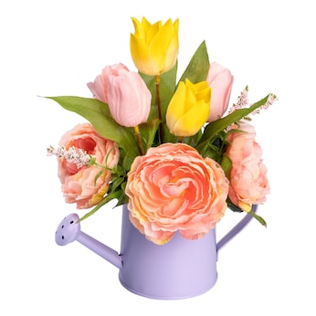 Bloemstukje deco-gieter “Zomerbloemen”