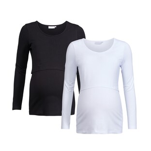 Lot de 2 T-shirts de grossesse et d’allaitement GOTS