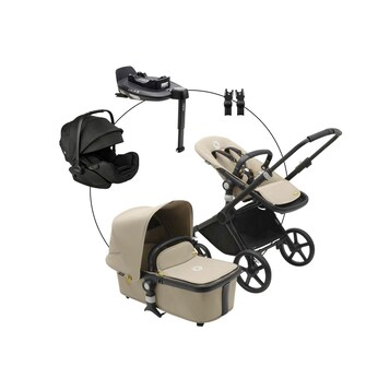 Kombikinderwagen Travel-Set inkl. Babyschale Otter, Isofix-Basis 360 Base und Adapter