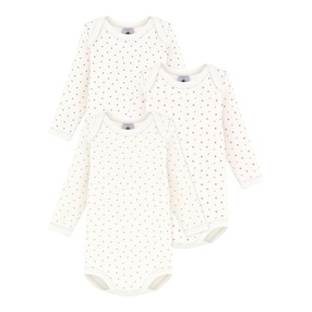 3er-Pack Bodys langarm Herzen