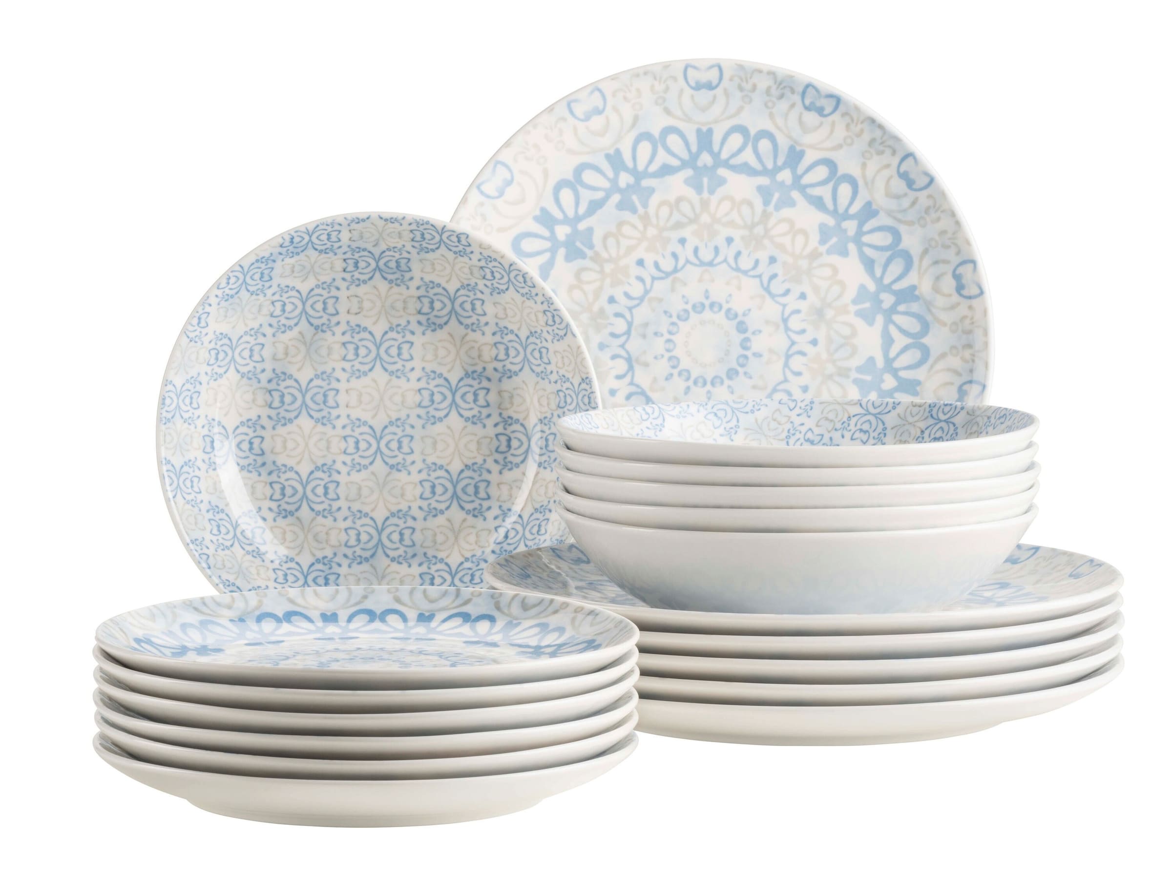 Teller Set, Porzellan Ornea
