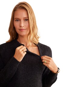 Strickkleid mit Musselinrock, Schwangerschaft & Stillzeit
