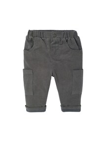 Gefütterte Baby Cordhose im Cargo-Stil, Dehnbund