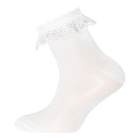 Socken mit Spitze