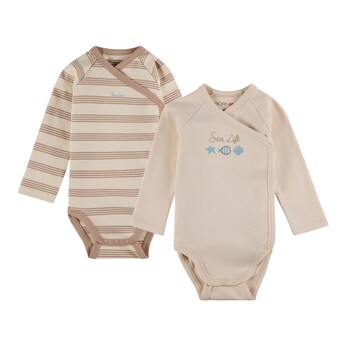 2er-Pack Wickelbodys langarm Sea Life