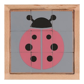 Holzwürfel-Puzzle Tiere