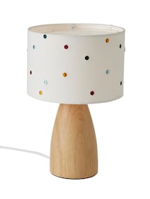 Nachttischlampe mit bunten Tupfen-Stickerei, Kinderzimmer