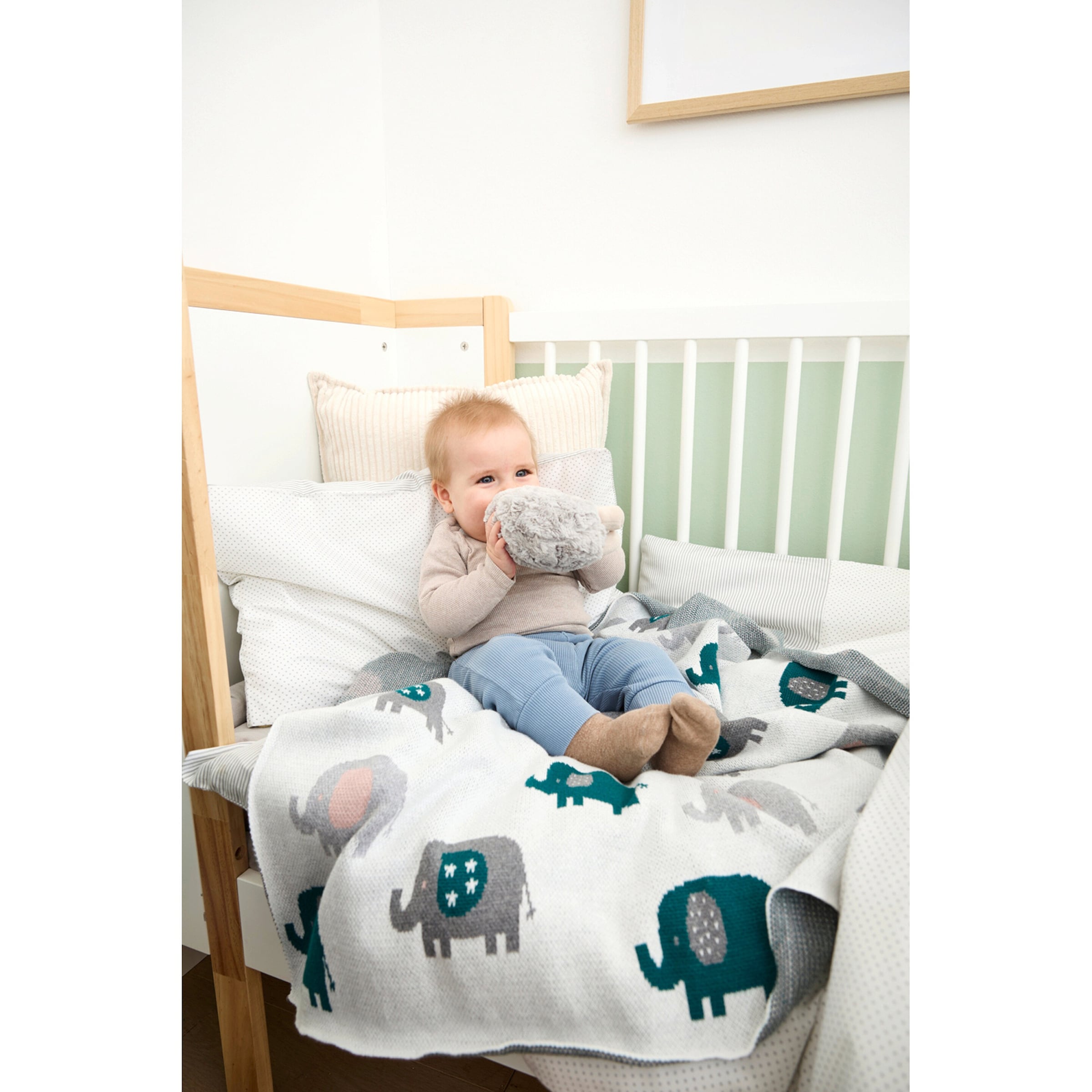 Thumbnail - Bornino Home Babydecke Strick 80x100 cm