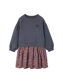 Mädchen Kleid mit Materialmix