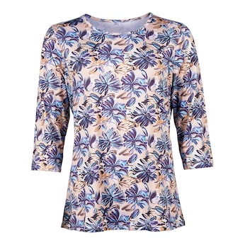 Damesshirt met 3/4-mouwen "Fleur"