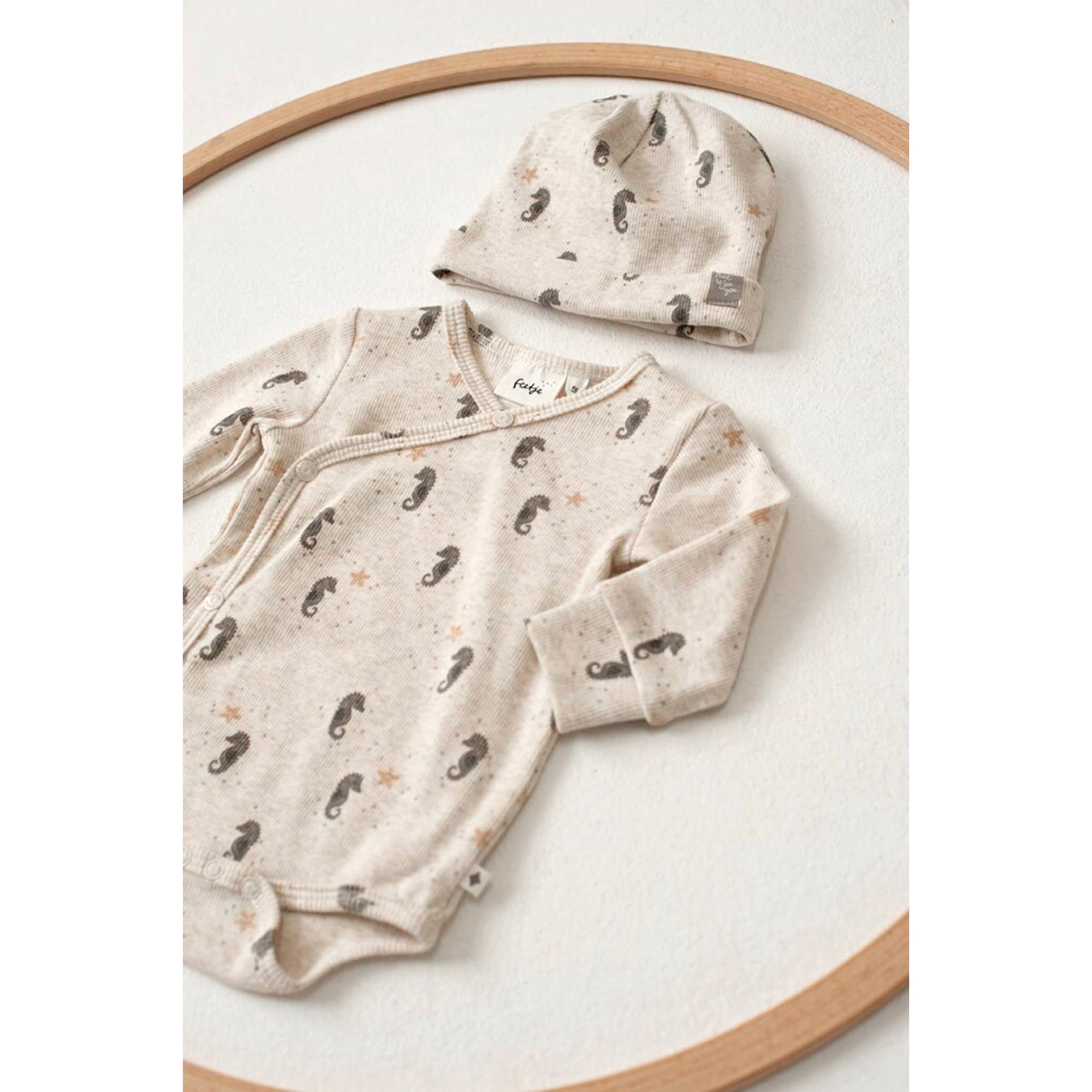 Thumbnail - Feetje Wickelbody langarm Seepferdchen Rippqualität