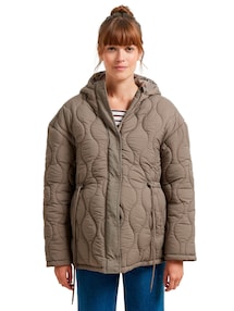 Mitwachsende Umstands-Steppjacke / Tragejacke mit Recycling-Wattierung