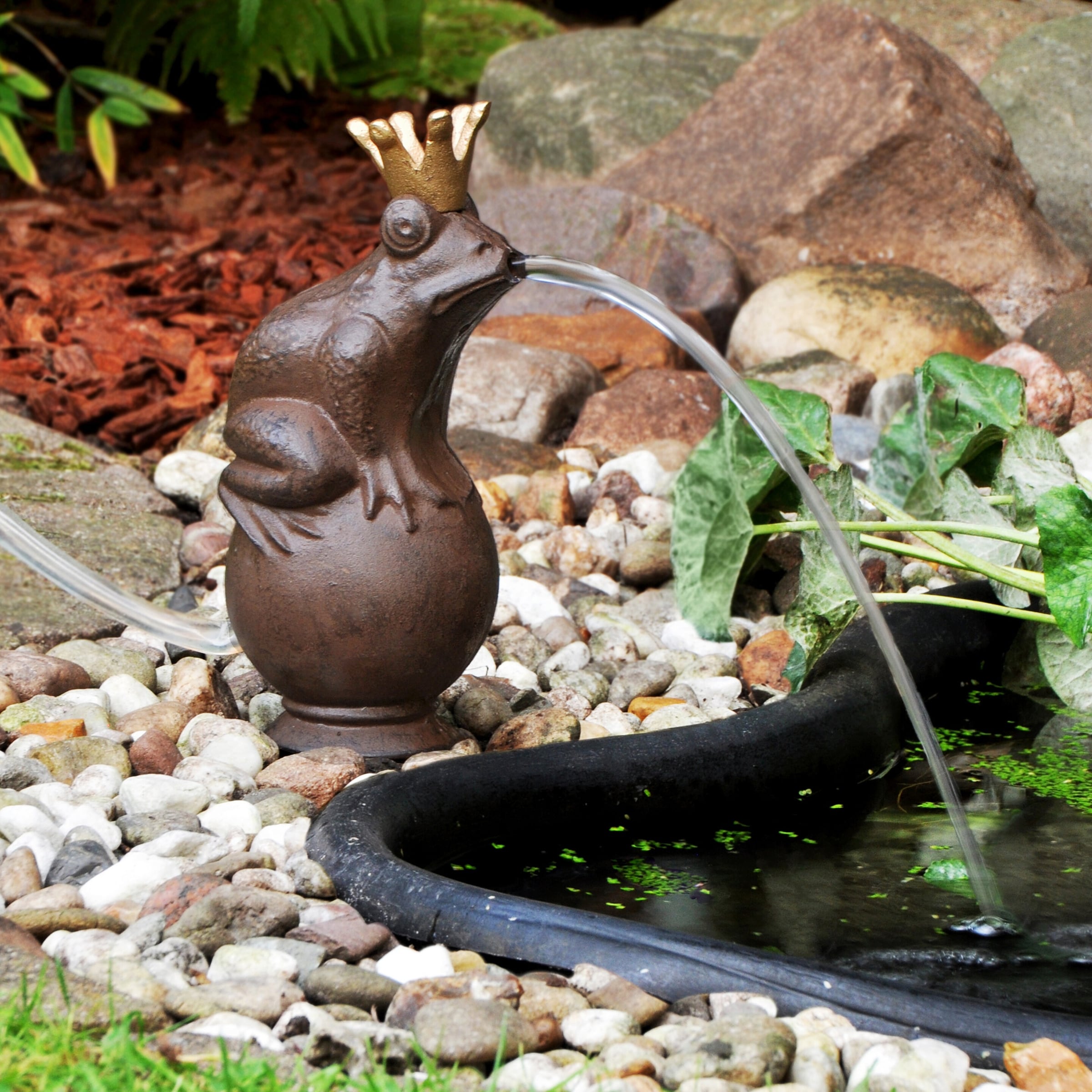 Dekofigur Wasserspeier Froschkönig