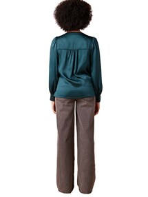Schimmernde Wickelbluse für Schwangerschaft und Stillzeit