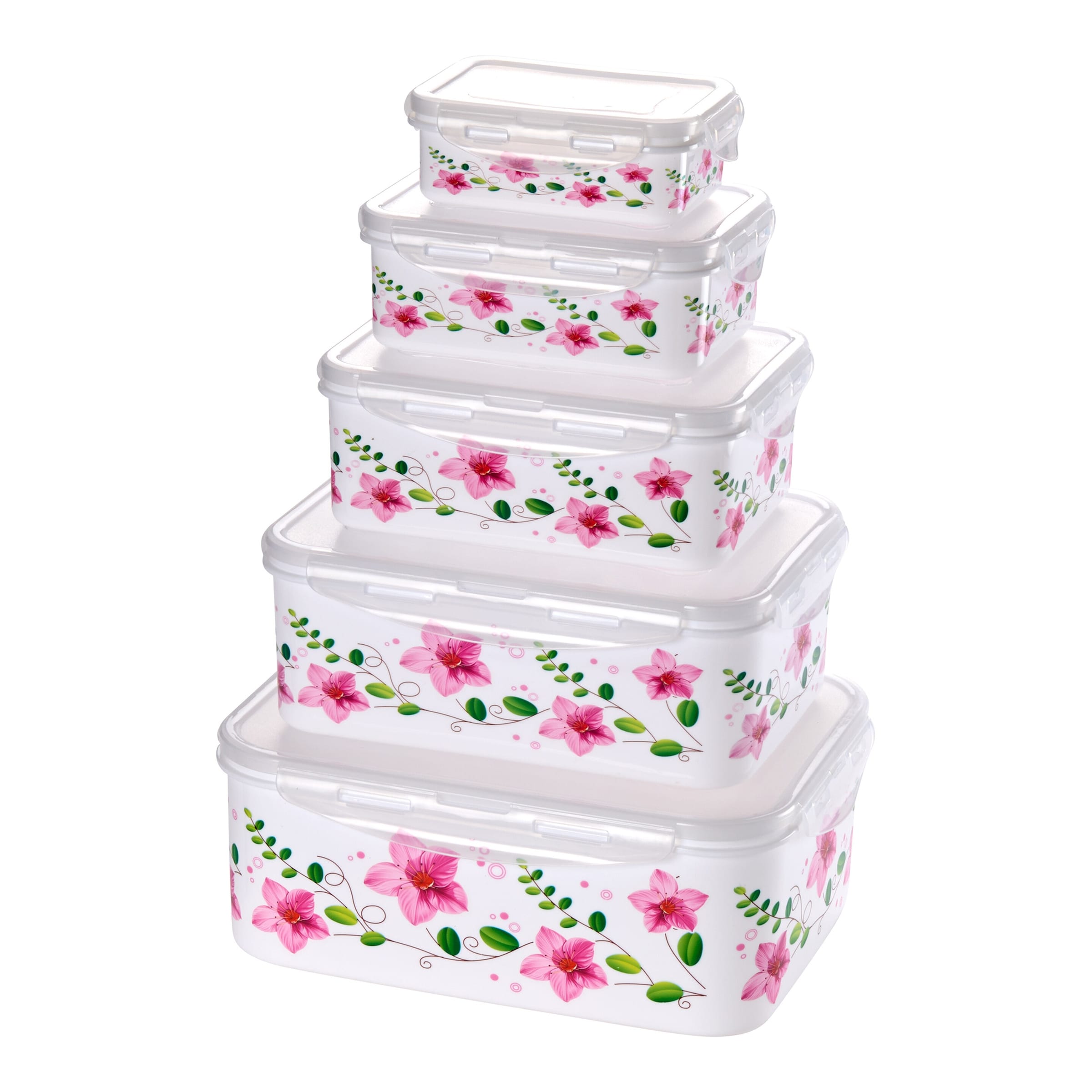 Klickdosen-Set "Clematis", 10-teilig