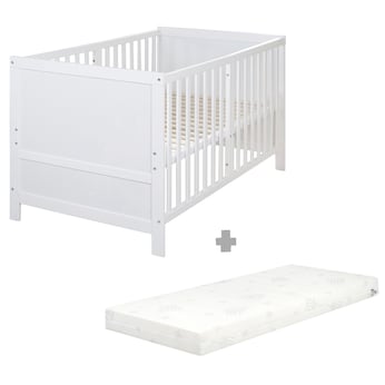 Kombi-Kinderbett 70 x 140 cm mit Matratze Easy Sleep