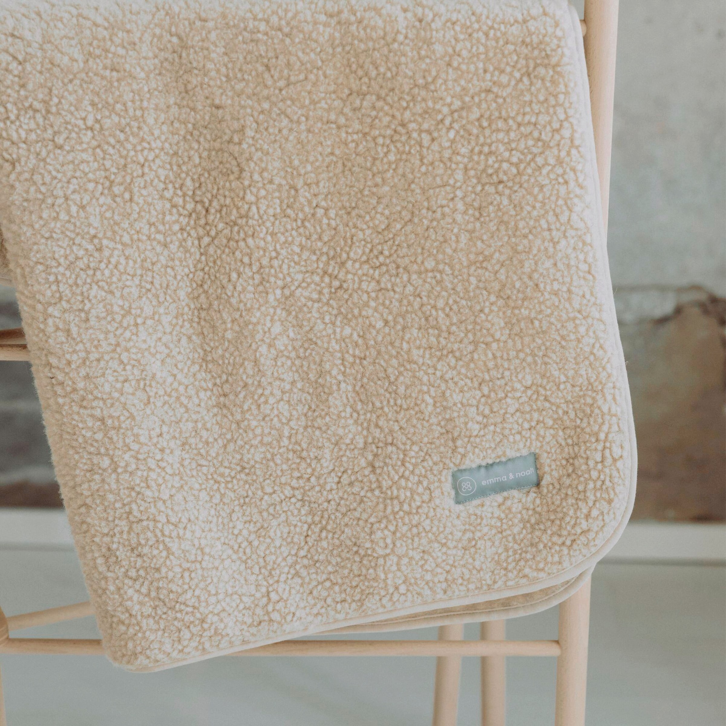 Emma & Noah Babydecke Merinowolle-Teddy 75x95 cm