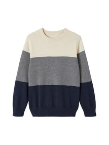 Jungen Pullover mit Colorblock-Streifen