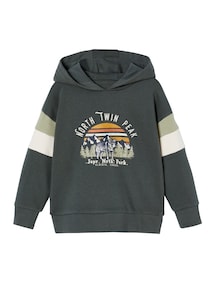 Jungen Kapuzensweatshirt mit Colorblock-Ärmeln