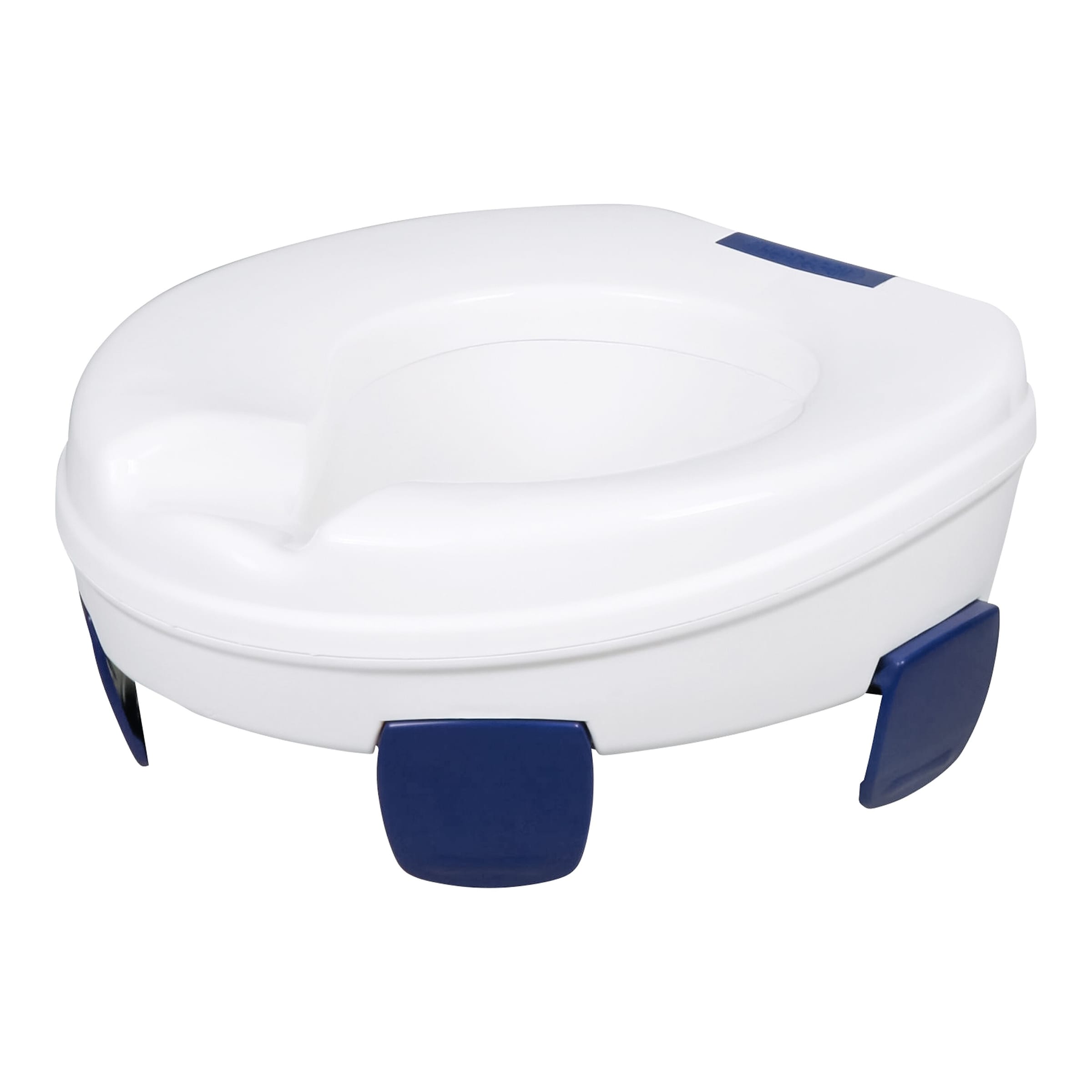 Toilettensitzerhöhung "Klipp" blau weiss