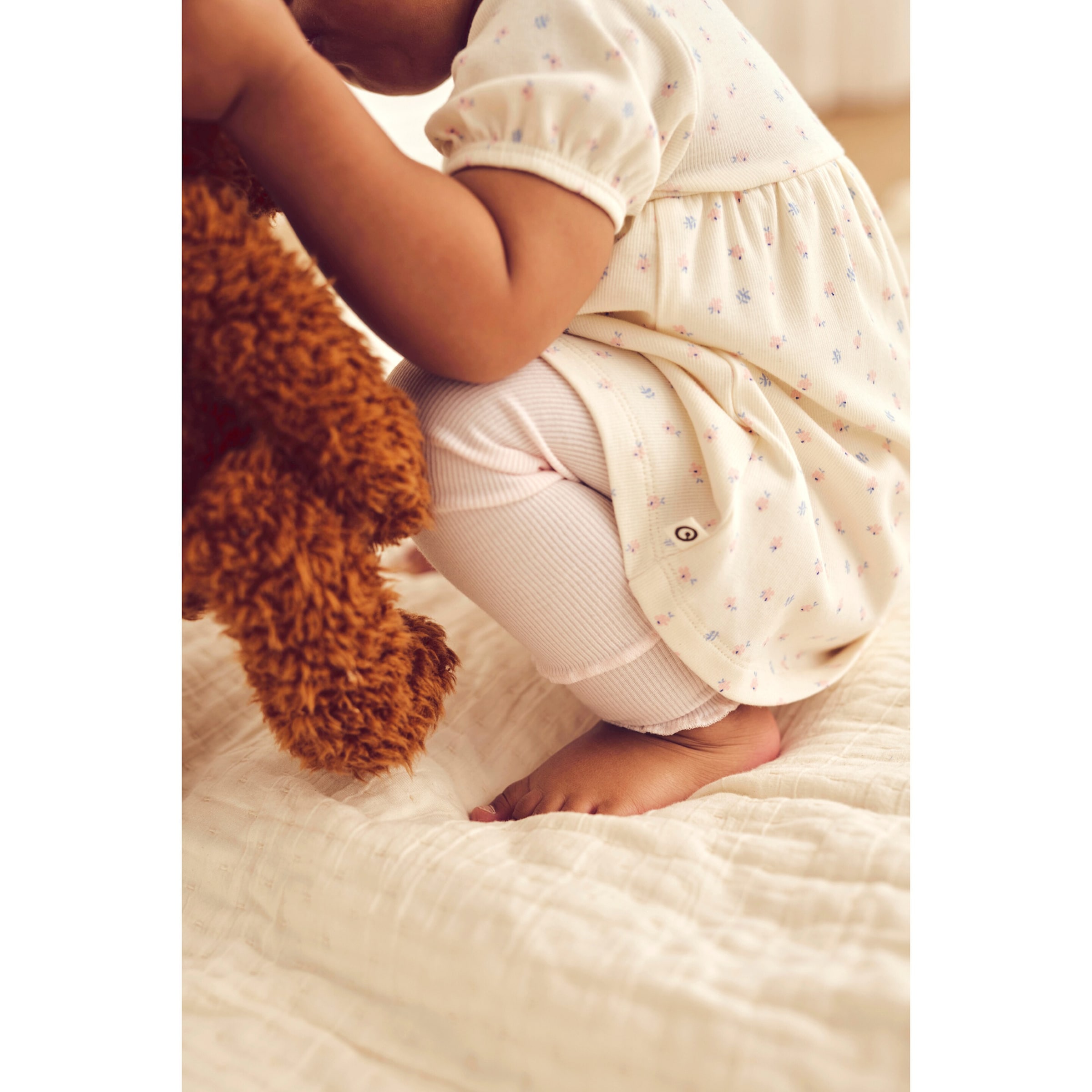 Leggings Mitwachsbündchen Rippqualität