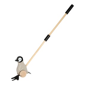 Jouet à pousser pingouin