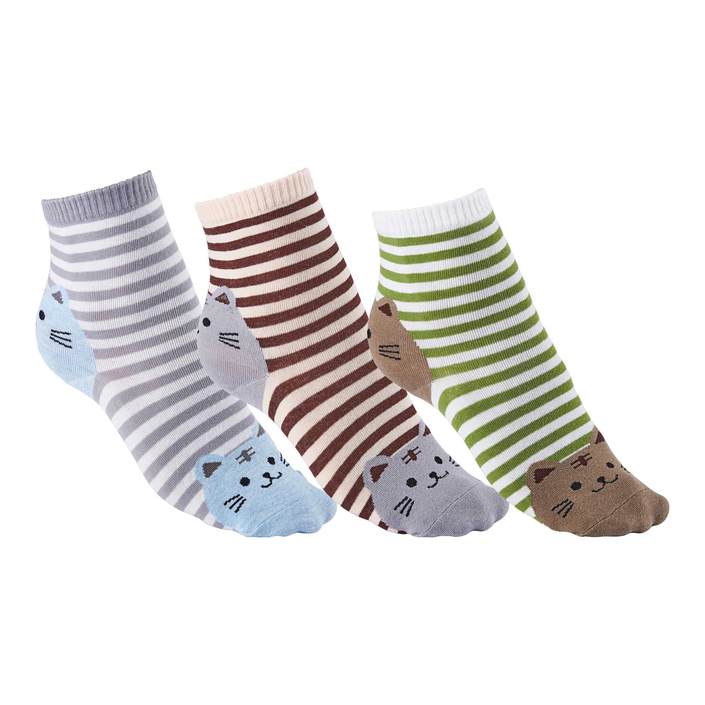 wonderwalk Katzensocken "Minka", 3 Paar