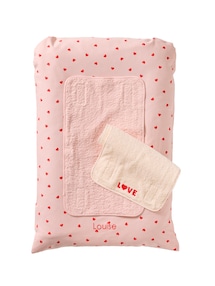 Baby Wickelauflage-Set MEIN HERZ mit 2 Wickelunterlagen