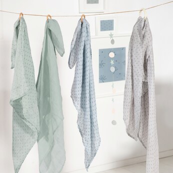 2er Set Puck- und Stilltuch Lil Planet frosty green 