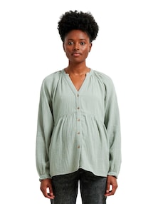 Bluse für Schwangerschaft und Stillzeit, Musselin aus Bio-Baumwolle