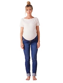 Skinny-Umstandsjeans, Seamless-Bund WATERLESS, Bundweite verstellbar
