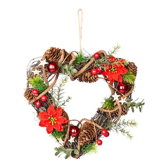 Deko-Kranz in Herzform „Weihnachten“