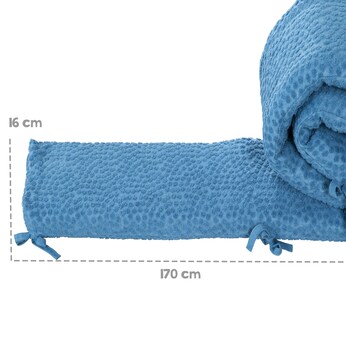 Nestchen passend für Babybetten 60x120cm oder 70x140 cm 'Seashells' indigo 
