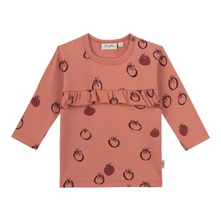 Shirt langarm Rüsche Tomaten