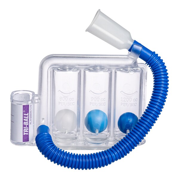 Entraîneur Respiratoire Oxyfit - Résistance Réglable - Pour Augmenter La Capacité Pulmonaire - Adultes, Sportifs, Fumeurs - Blanc