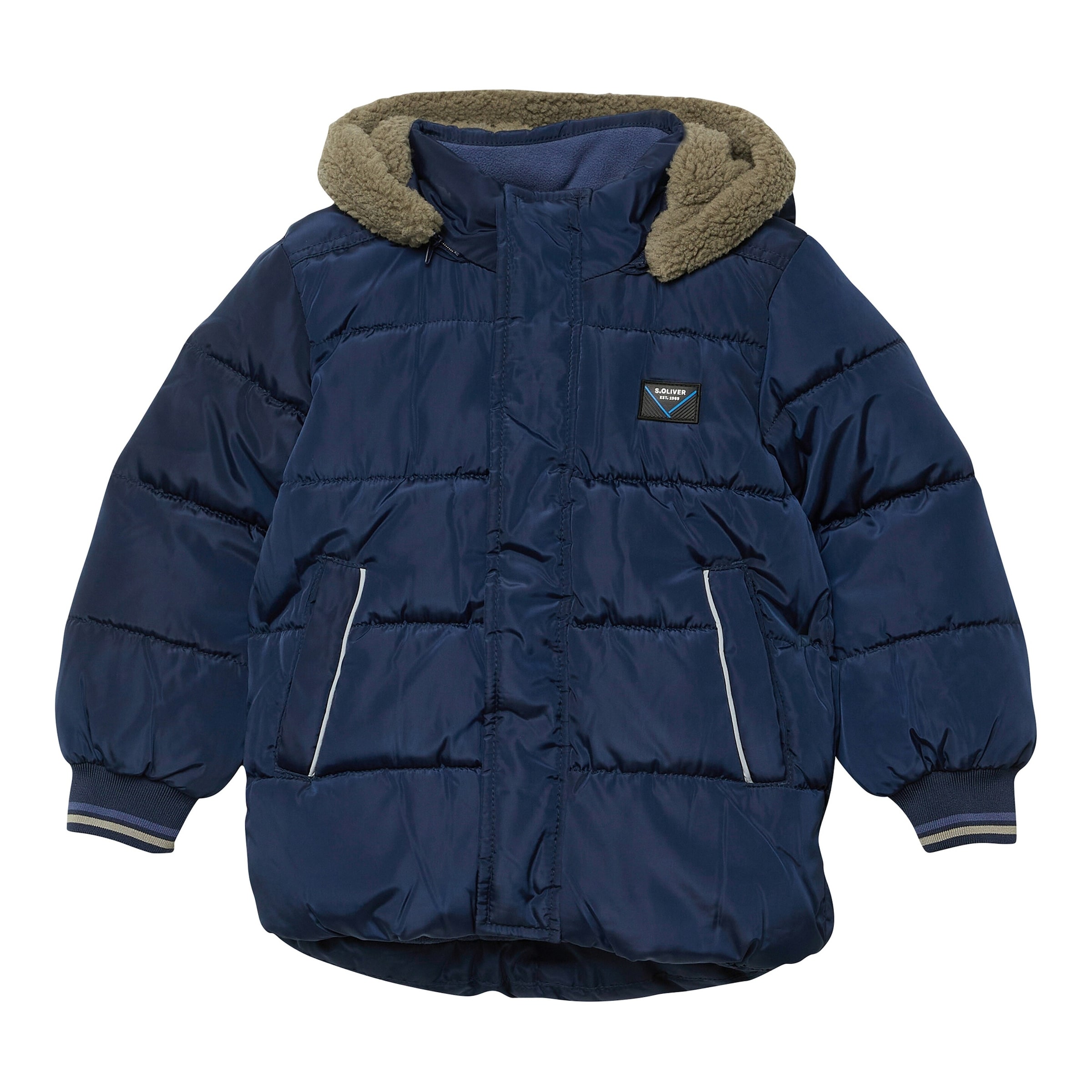 Langarmige Steppjacke mit Kapuze und Fleece-Futter für Kinder s.Oliver