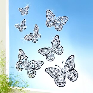 Déco « Papillon cristal », 7 pièces