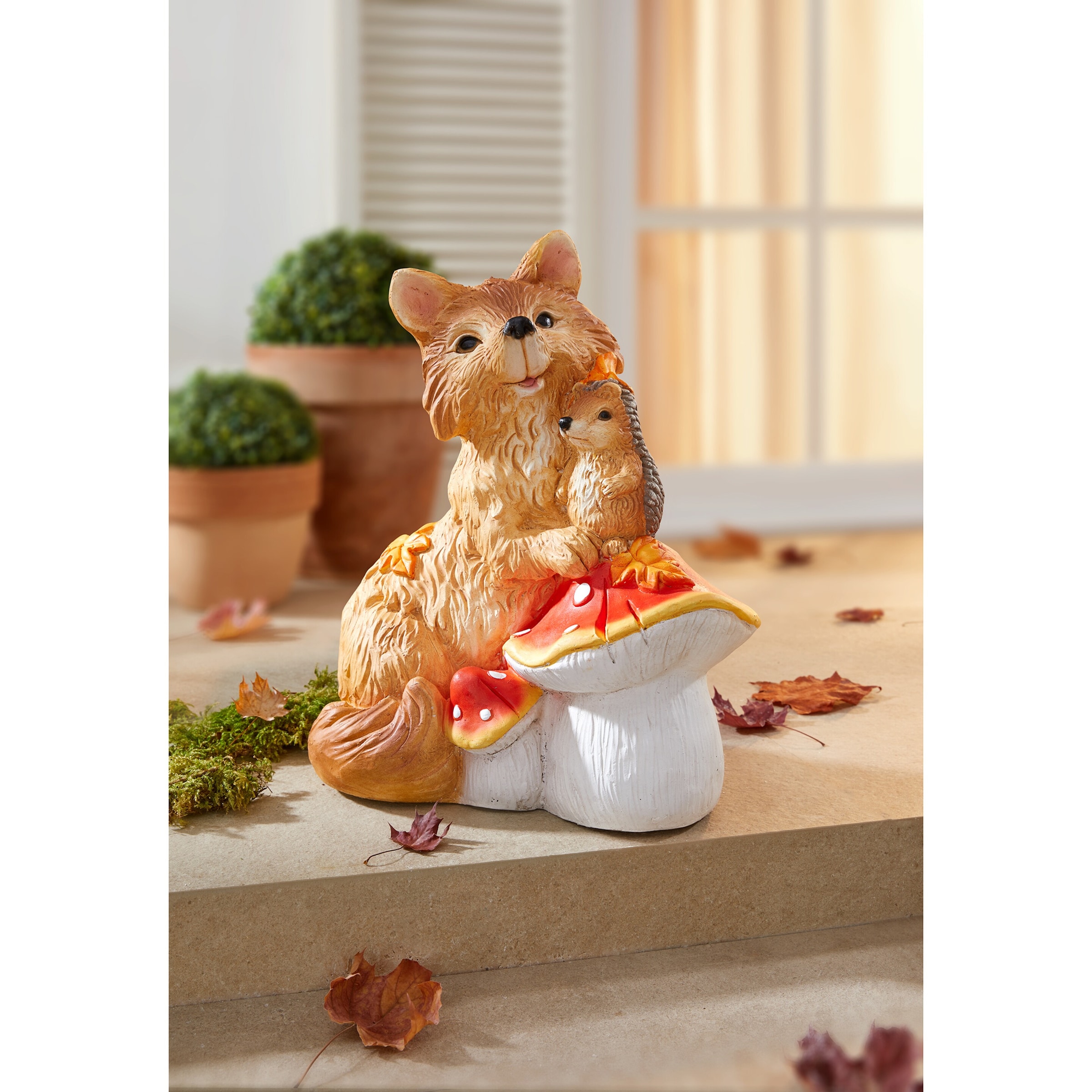 XXL-Dekofigur „Fuchs und Igel“