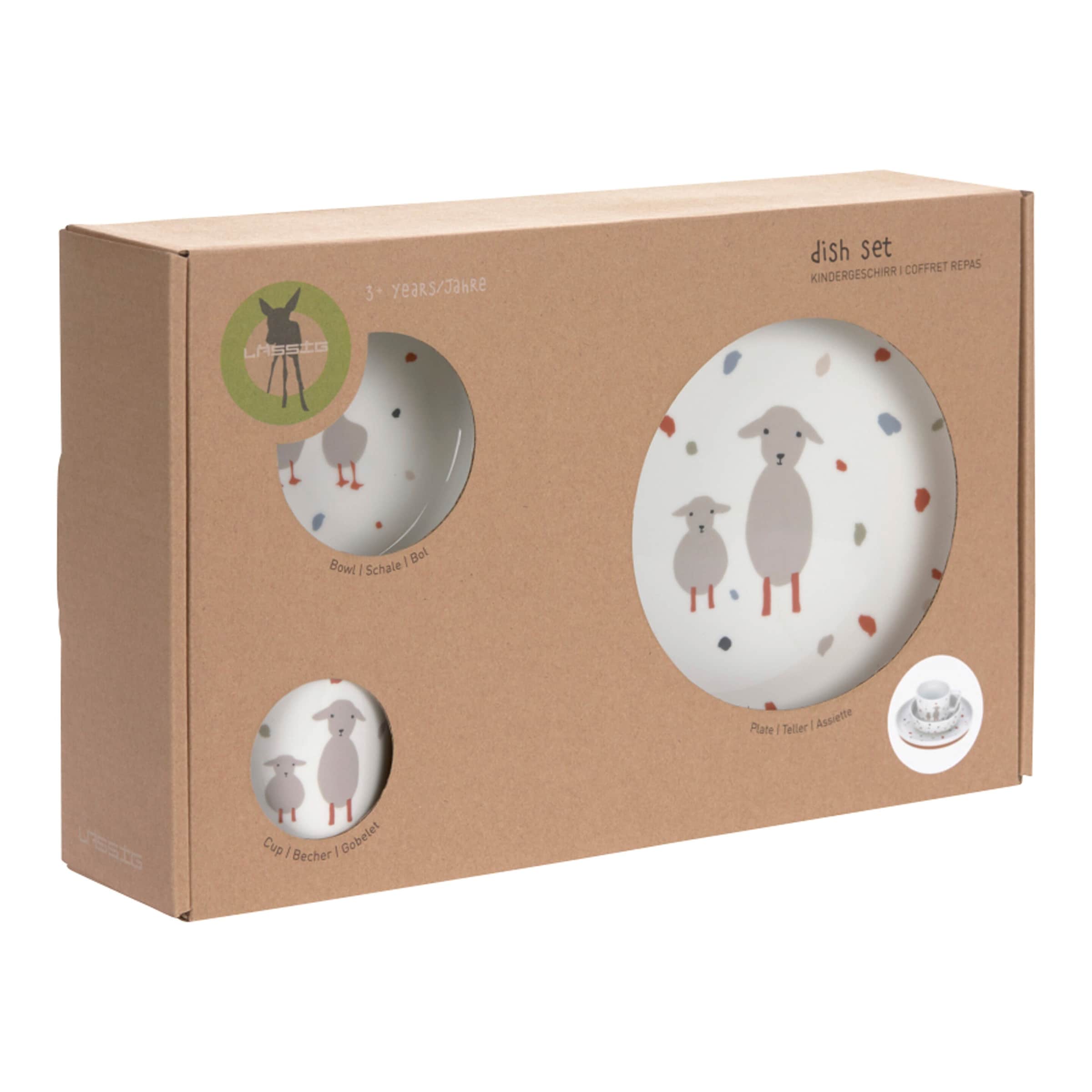 3-tlg. Geschirrset Porzellan