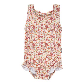 Badeanzug mit Windeleinsatz und UV-Schutz Blumen