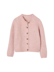 Flauschige Mädchen Strickjacke