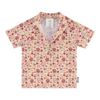 Bade-T-Shirt mit UV-Schutz Blumen