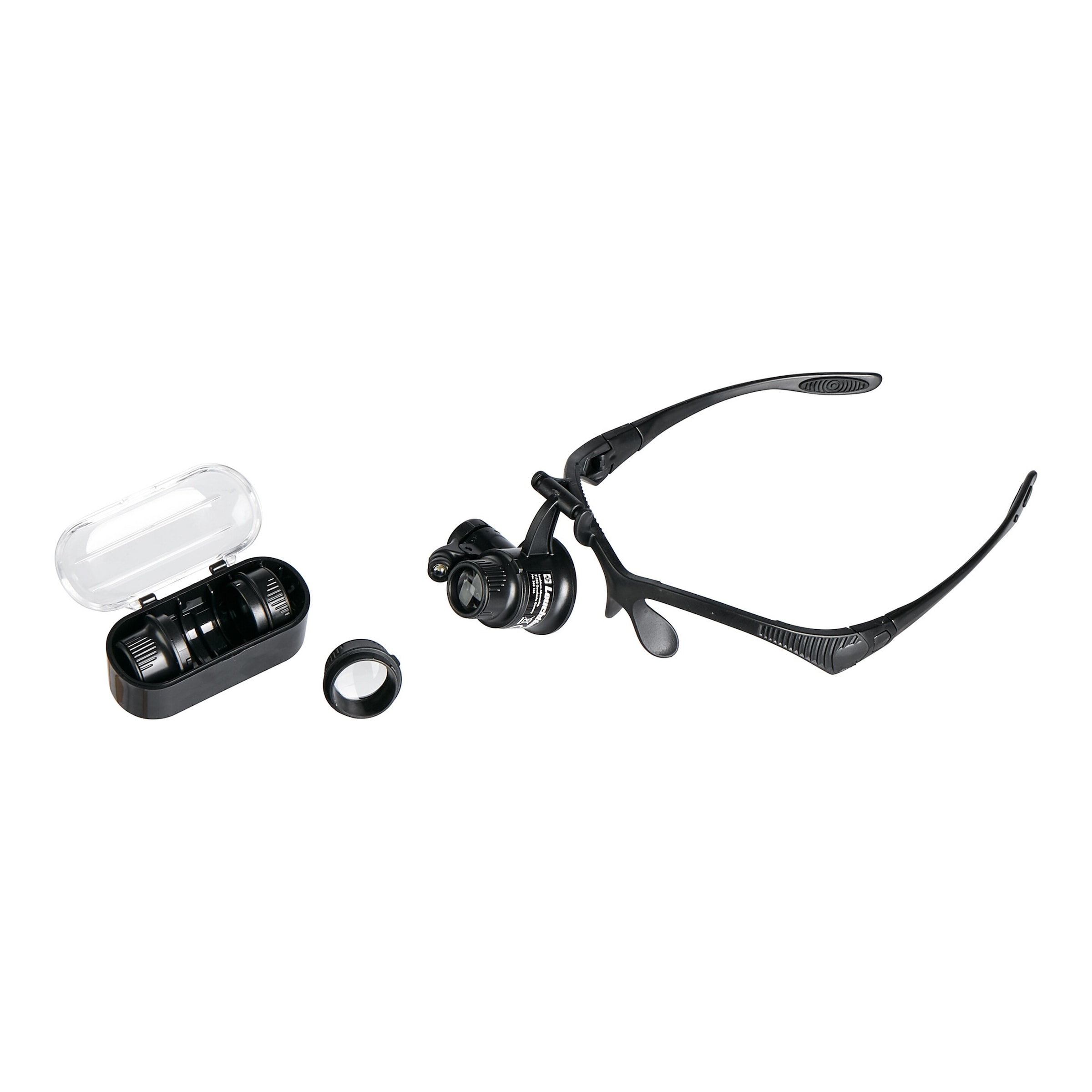 LED-Lupenbrille "Monokel" schwarz