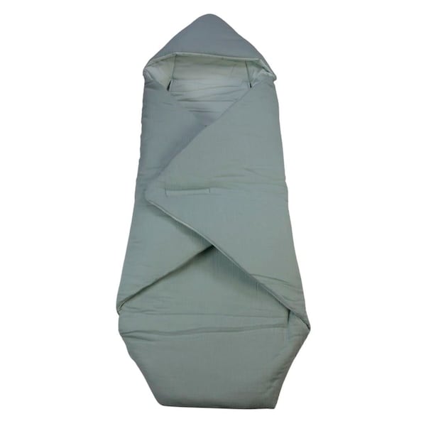 Musselin graublau/pastellgrün