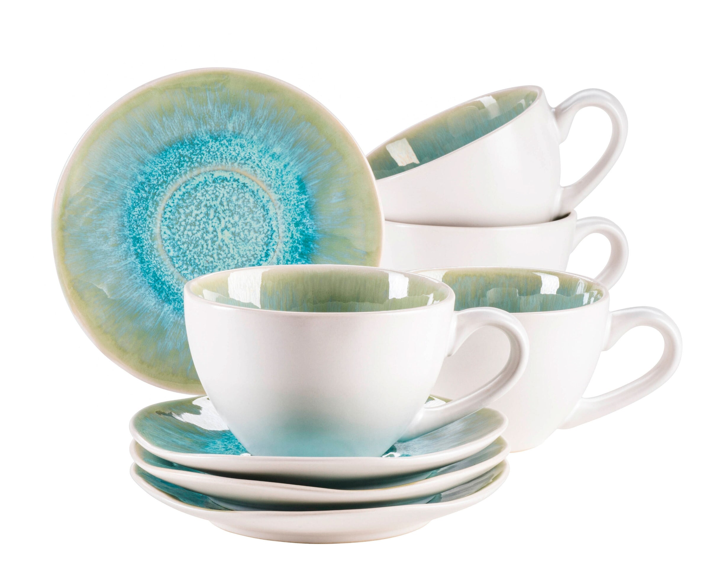 Tassen-Set, Steinzeug Frozen
