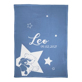 Babydecke Unicade mit Namen 75x100 cm