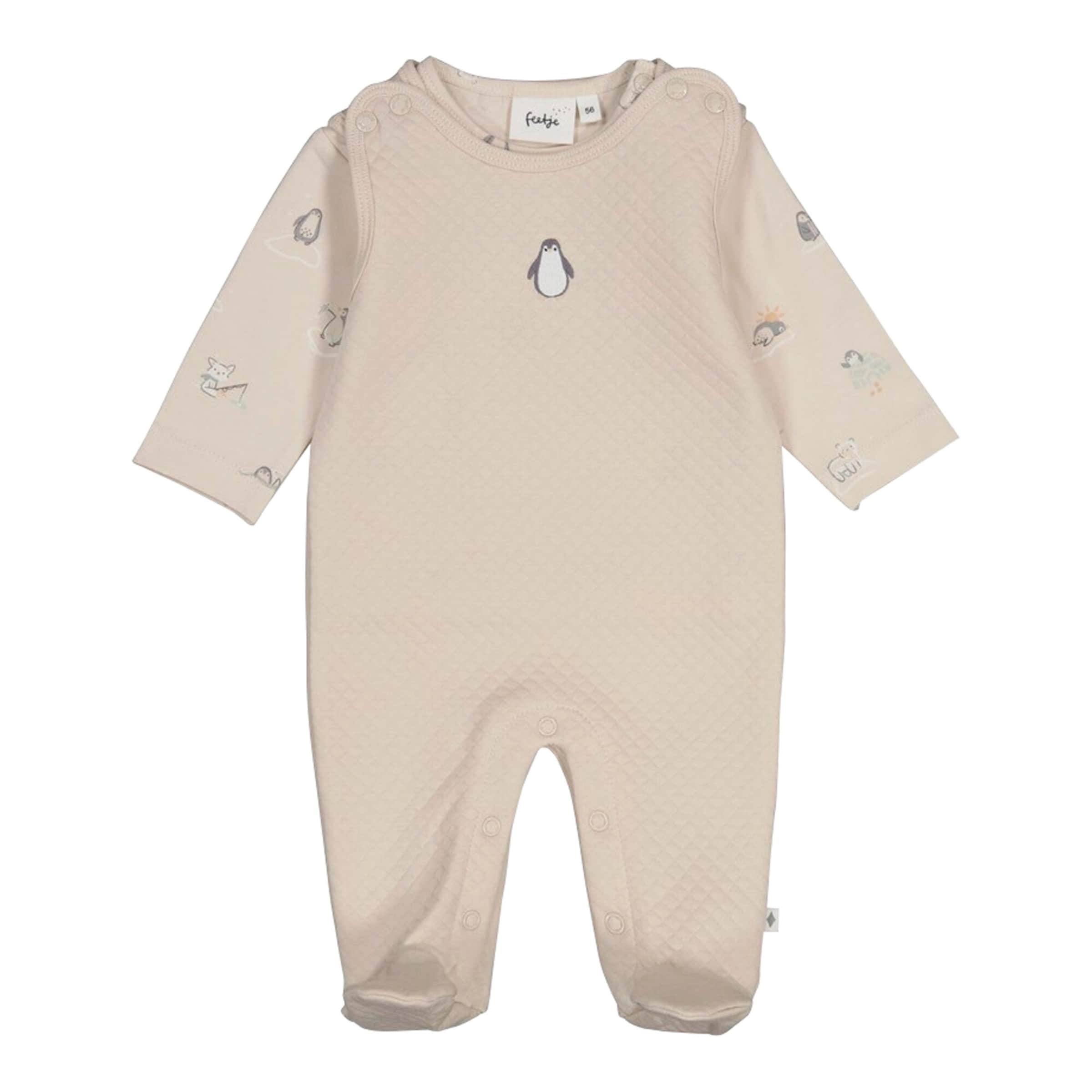 Feetje Strampler-Set Pinguine Waffelpiqué