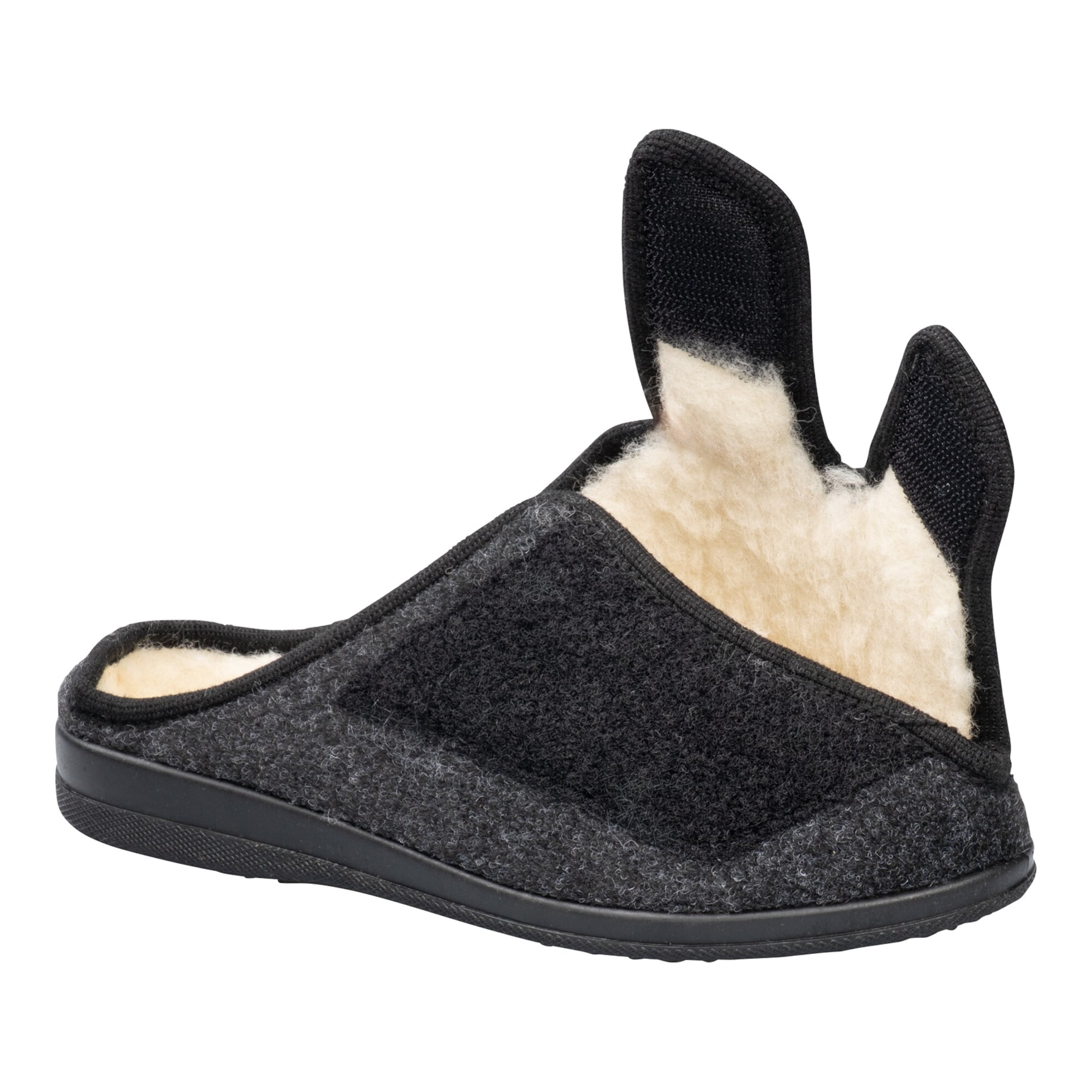 Klettpantoffel mit Schurwolle