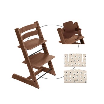 Bundle Treppenhochstuhl inkl. Sitzkissen Classic Mickey Signature und Babyset