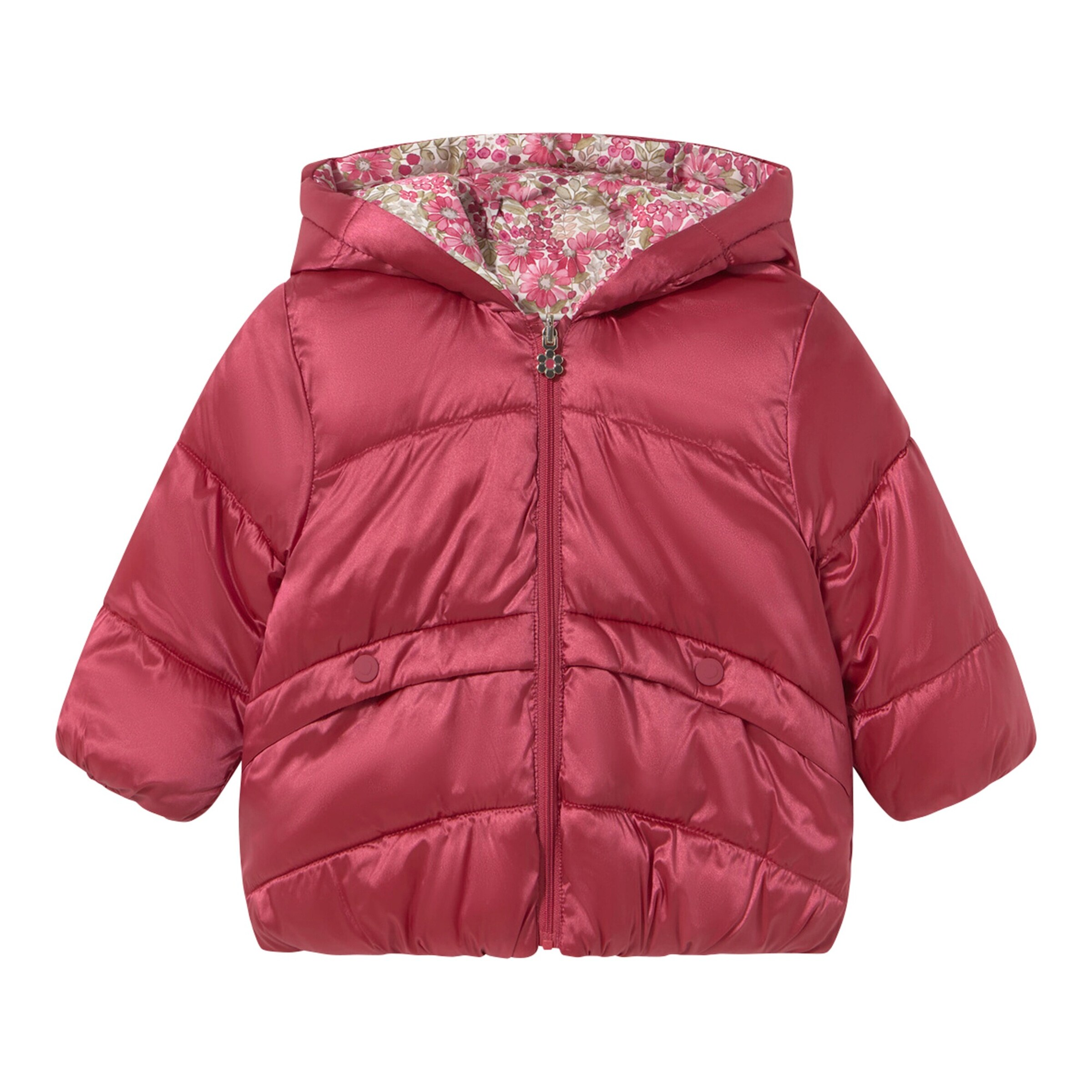 Wende-Steppjacke mit Kapuze Blumen